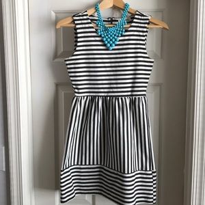 Striped casual mini dress